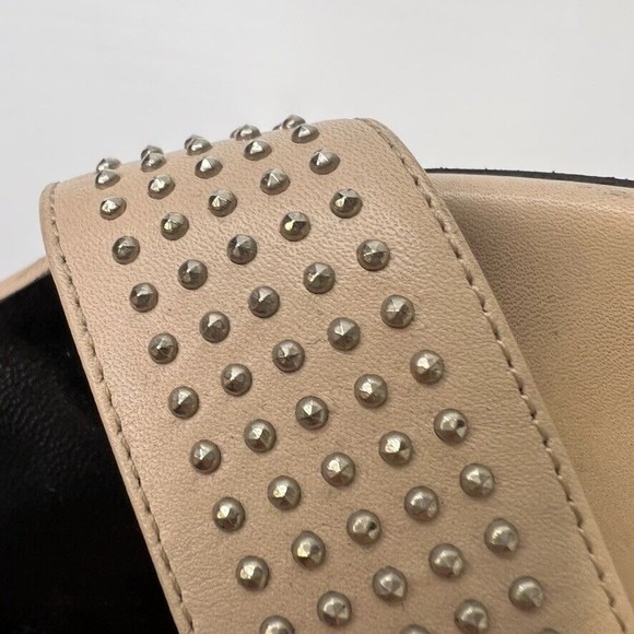 Saint Laurent Shoe Women 8.5 Jane Ankle Strap Italy Studs Heel Party Core 38.5 - Picture 9 of 14